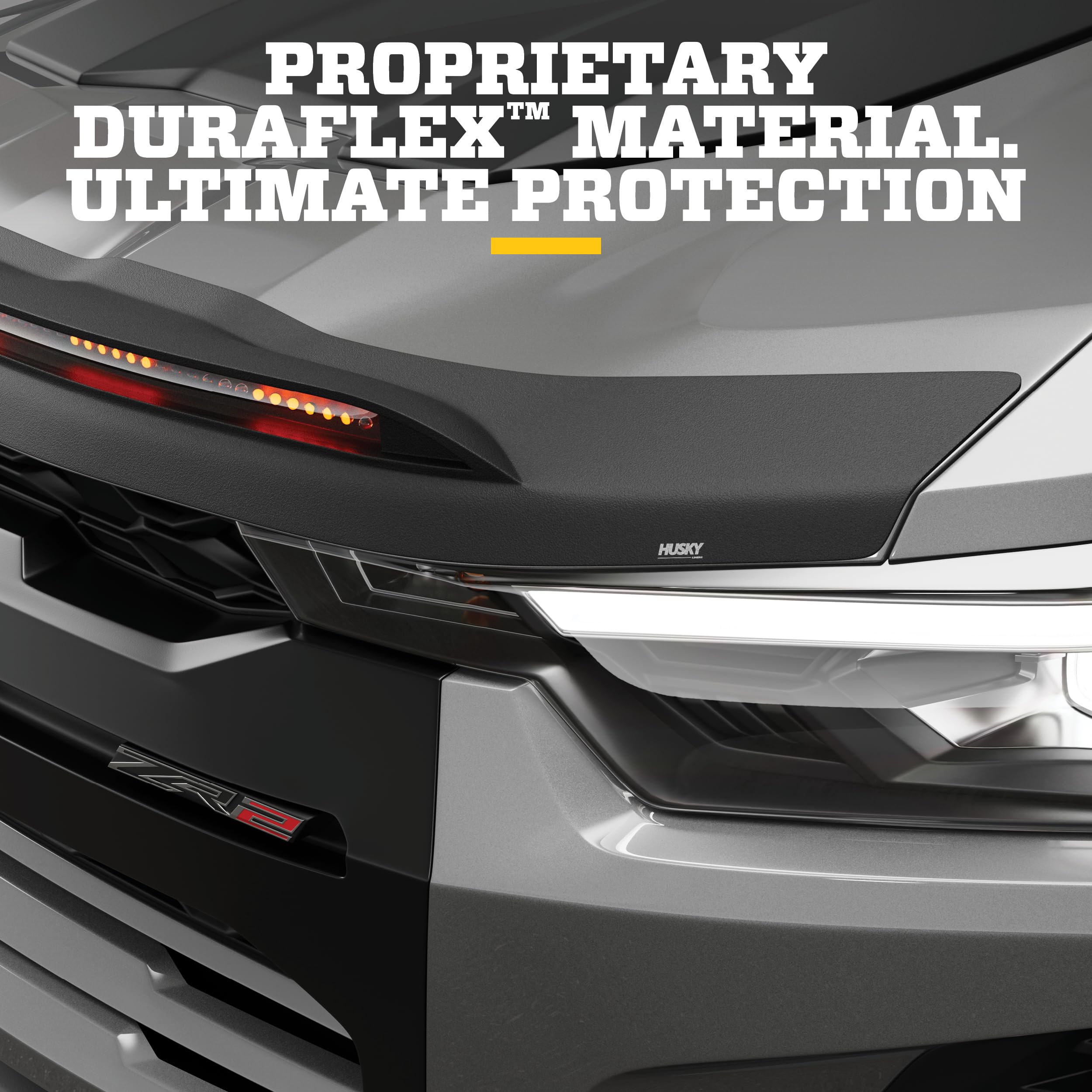 Husky Liners Aeroskin Lightshield PRO Low Profile Deflector/Bug Shield | Fits 2021-2026 Ford Bronco | Hood, 1-pc Black - 2820183 - Image 4